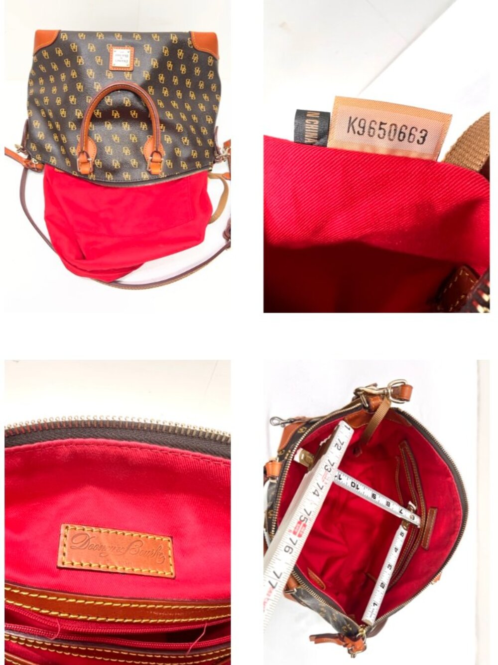 Dooney Bourke Dark Brown T’Moro DB Blakely Gretta Satchel Large Bag +Scarf(1) - Picture 12 of 16